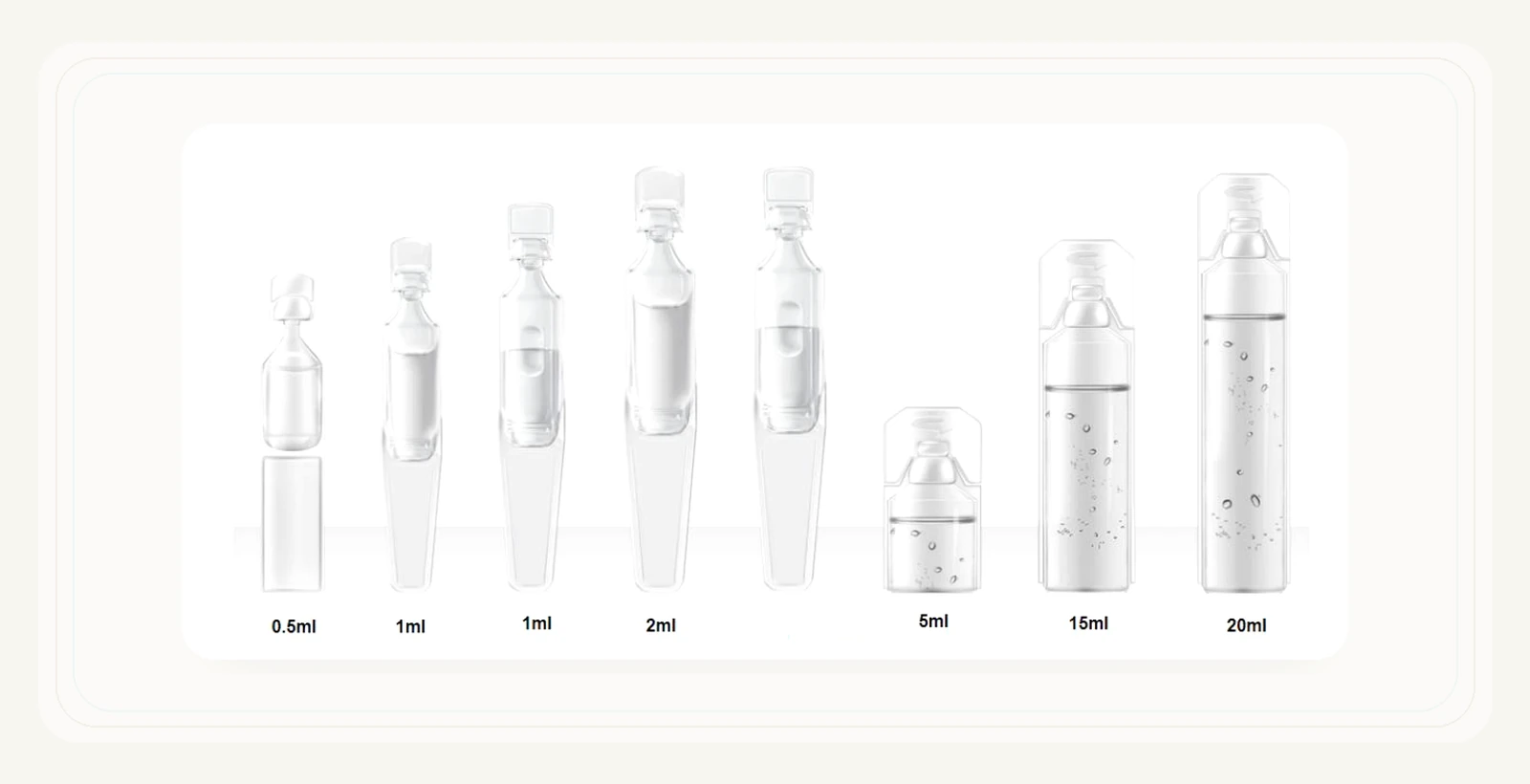 Small-dose skincare ampoule volume family