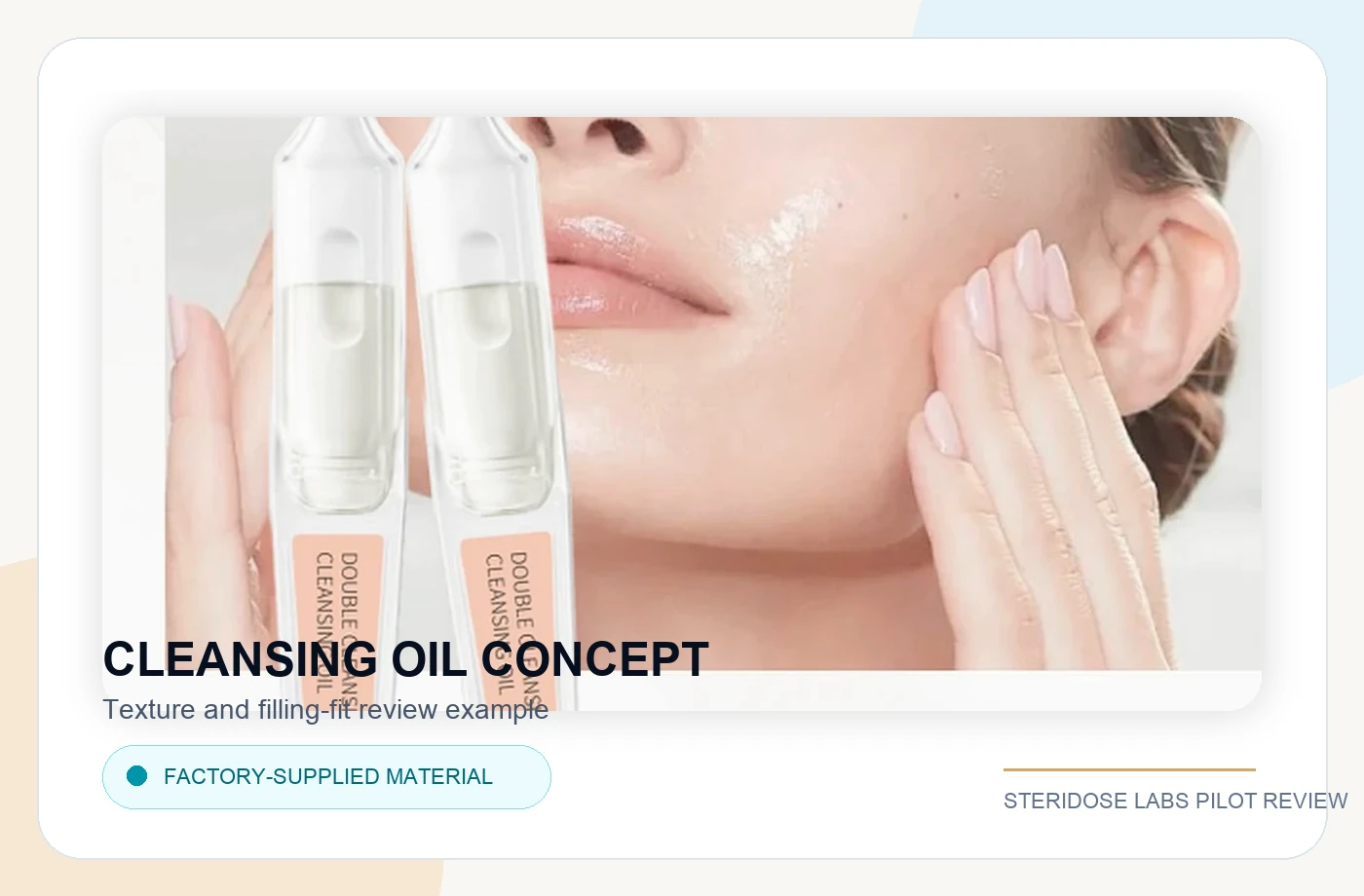 Cleansing-oil single-dose liquid visual concept