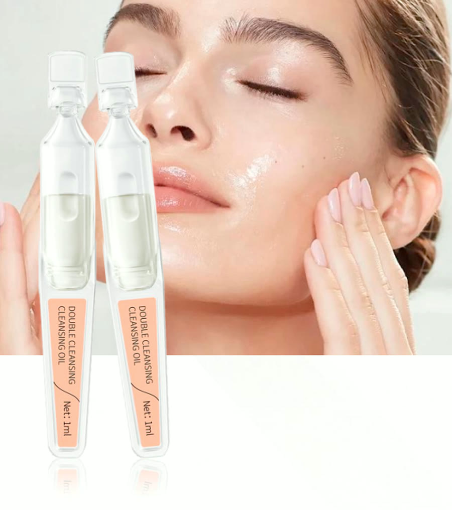 Cleansing-oil single-dose liquid visual concept