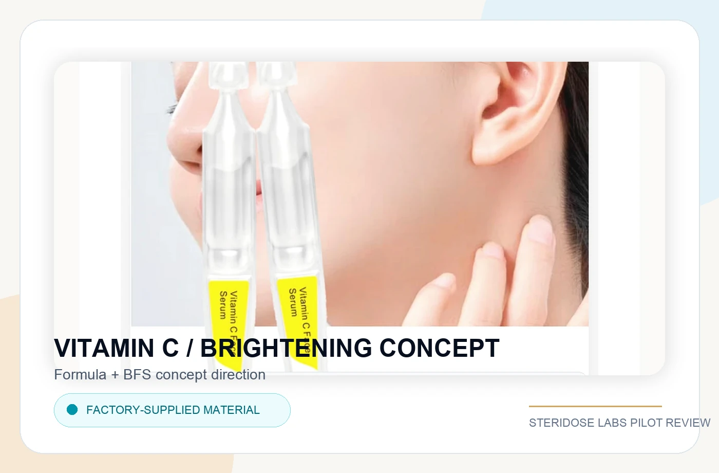 Vitamin C single-dose serum visual concept