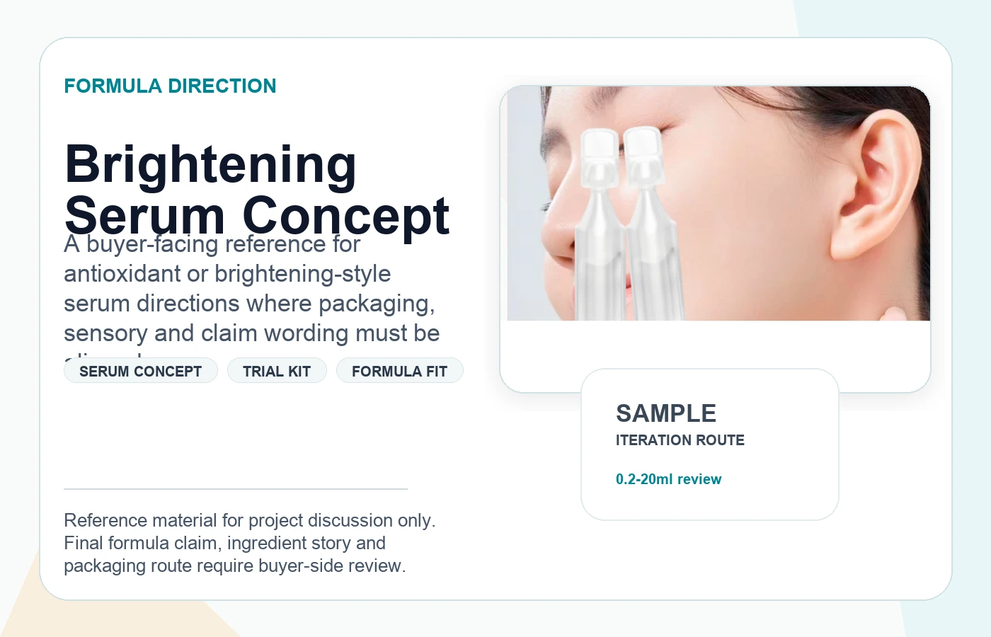 Vitamin C single-dose serum visual concept