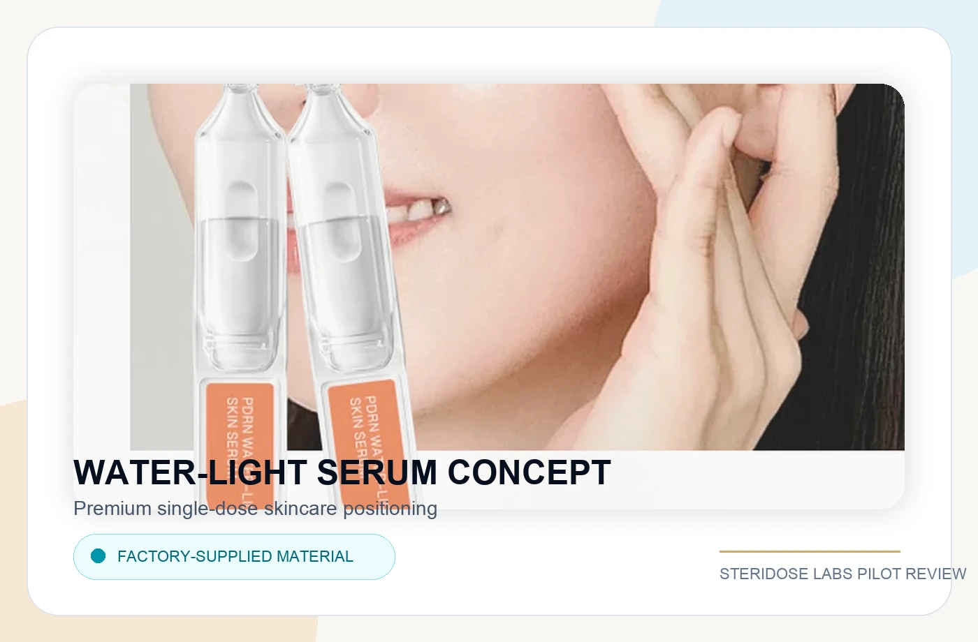 PDRN-positioned single-dose serum visual concept
