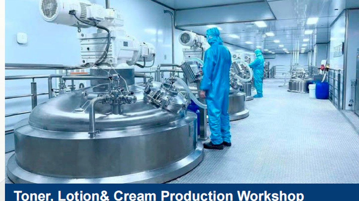 Cleanroom filling line for skincare contract filling samples