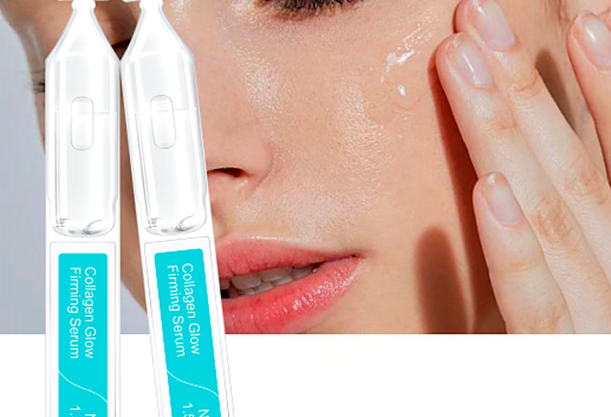 Collagen-positioned soft ampoule serum concept used for formula direction review