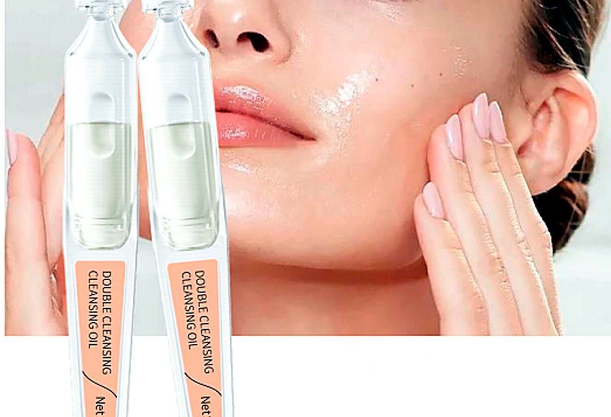 Double cleansing oil soft ampoule concept used for small-dose personal-care pilot planning