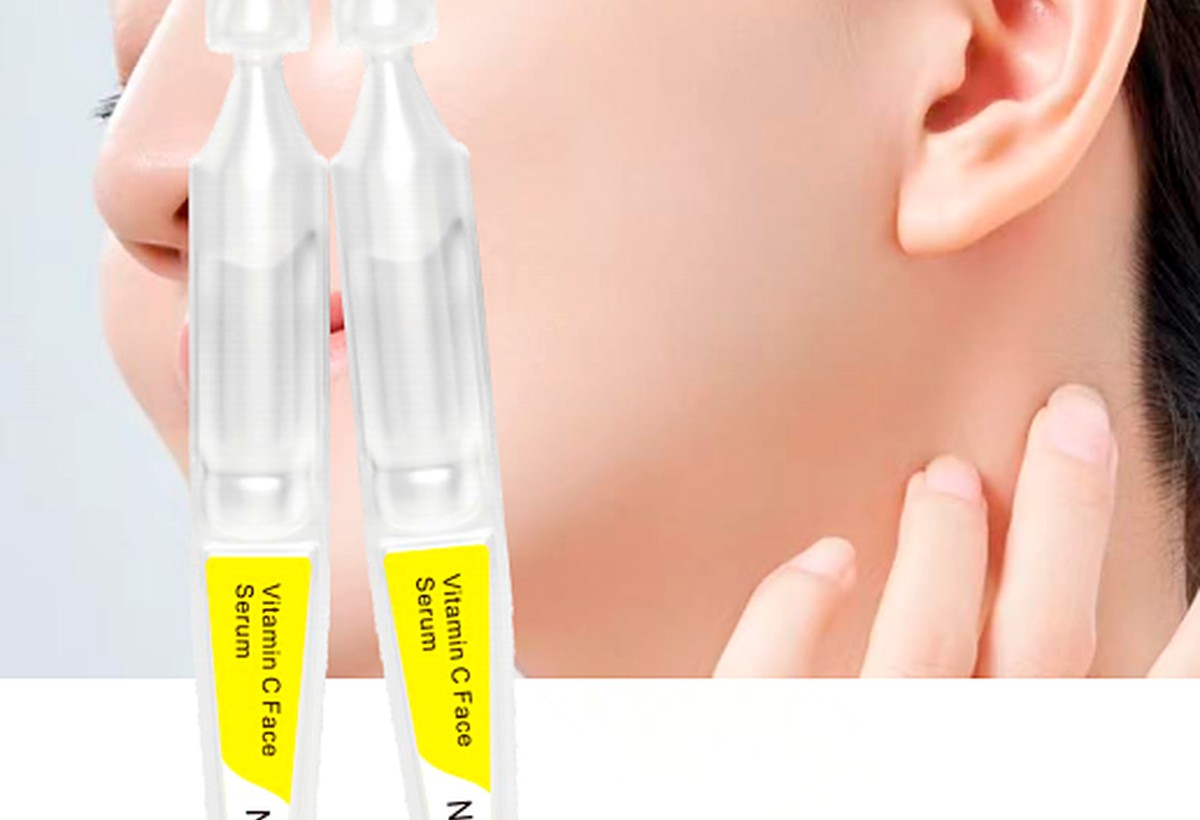 Vitamin C face serum concept used for small-dose skincare pilot planning