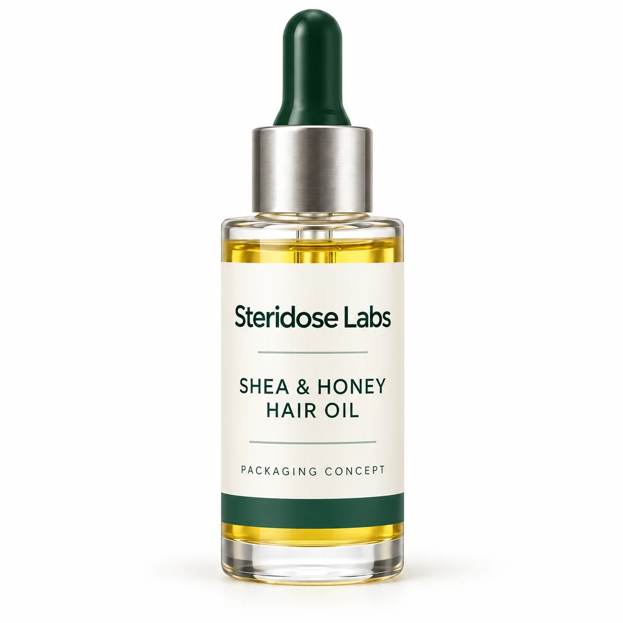 Shea & honey hair oil packaging concept