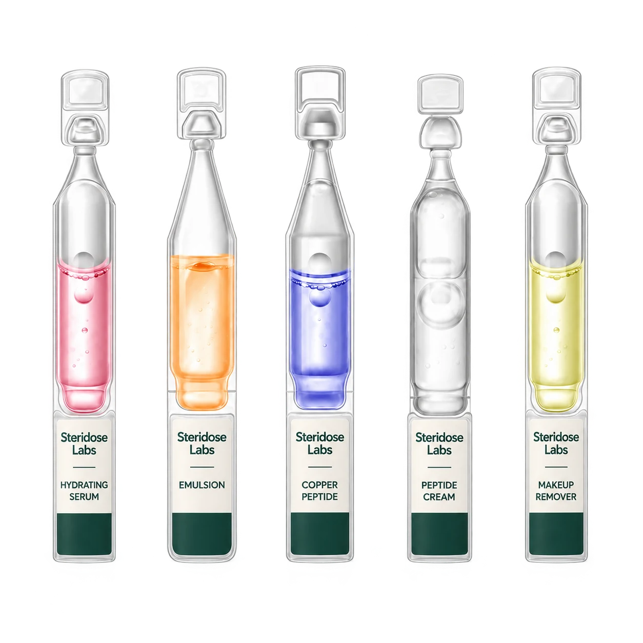 Single-dose ampoule tray for BFS cosmetic packaging comparison